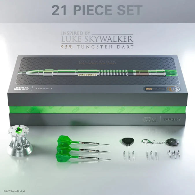 Target Star Wars Luke Skywalker "Jedi Knight" Lightsaber First Edition 95% Tungsten Steel Tip Dart Set