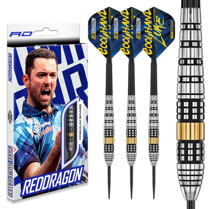 Red Dragon Luke Humphries Brass Steel Tip Dart Set