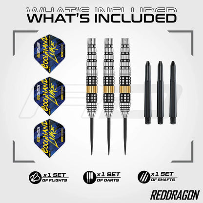 Red Dragon Luke Humphries Brass Steel Tip Dart Set