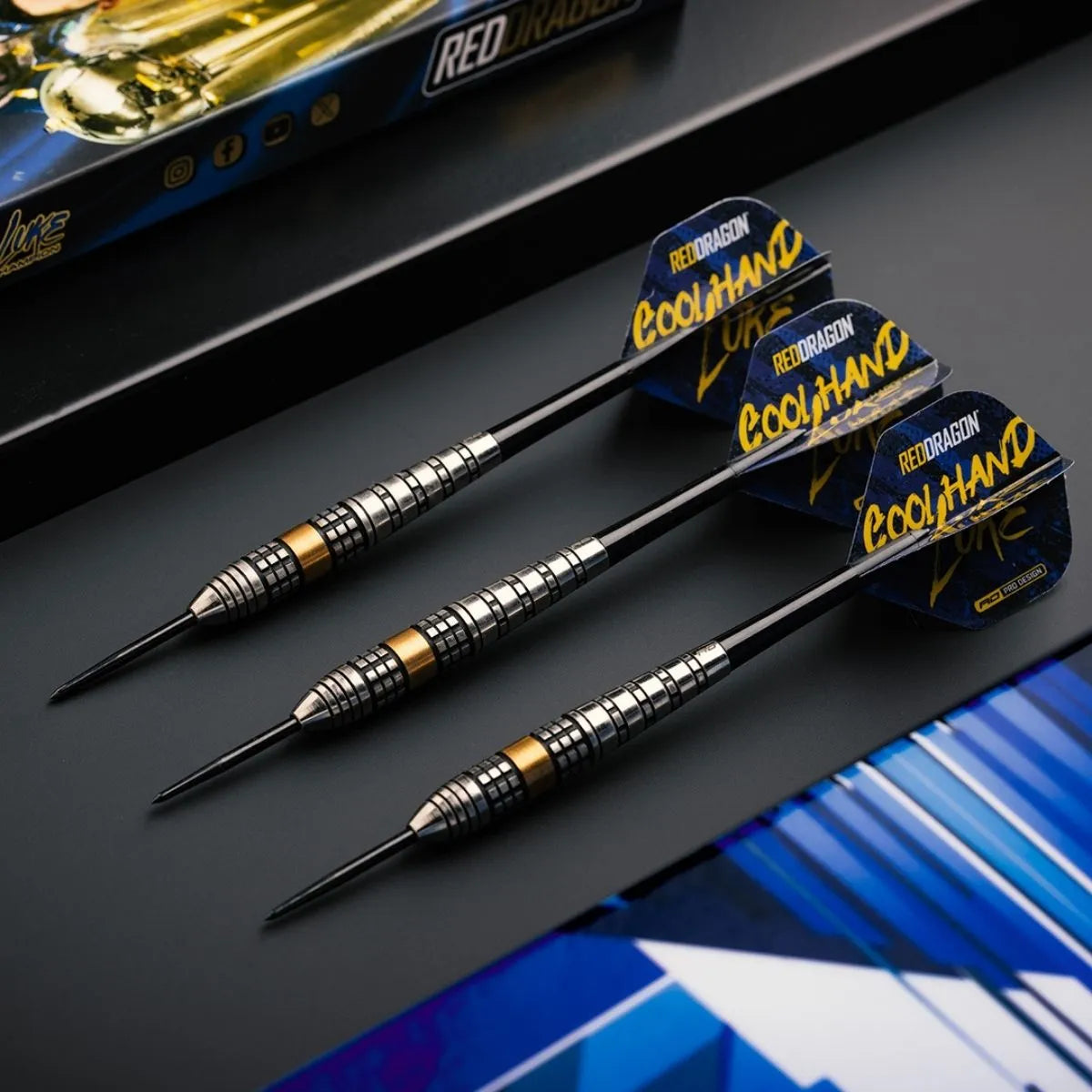Red Dragon Luke Humphries Brass Steel Tip Dart Set