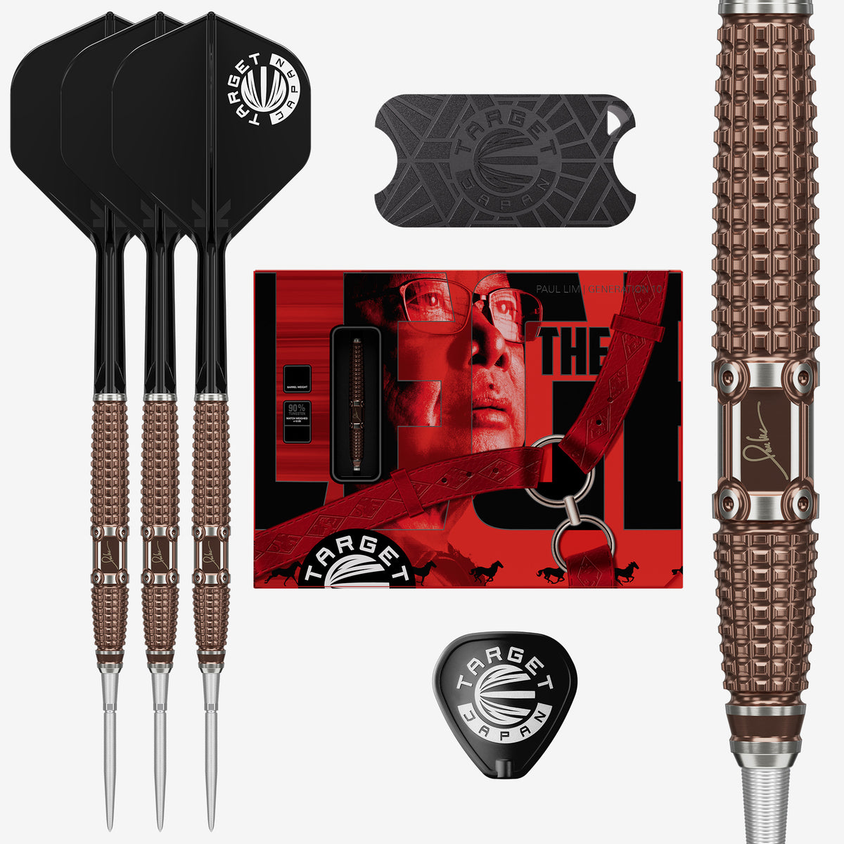 Target Japan Paul Lim The Legend G10 90% Tungsten Swiss Point Steel Tip Dart Set