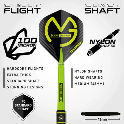 Winmau MVG SE Brass Steel Tip Dart Set