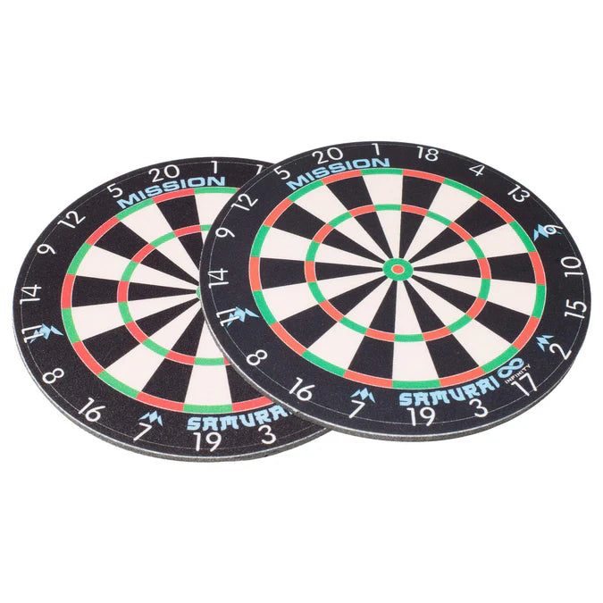 Mission Dartboard Rubber Fabric Coasters (pack 2)