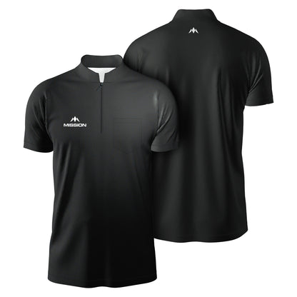 Mission EXOS Cool Collarless Black Dart Shirt