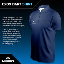 Mission EXOS Cool Collarless Navy Blue Dart Shirt