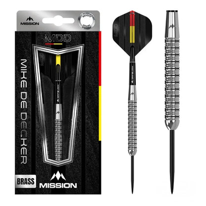 Mission Mike De Decker Silver Brass Steel Tip Dart Set