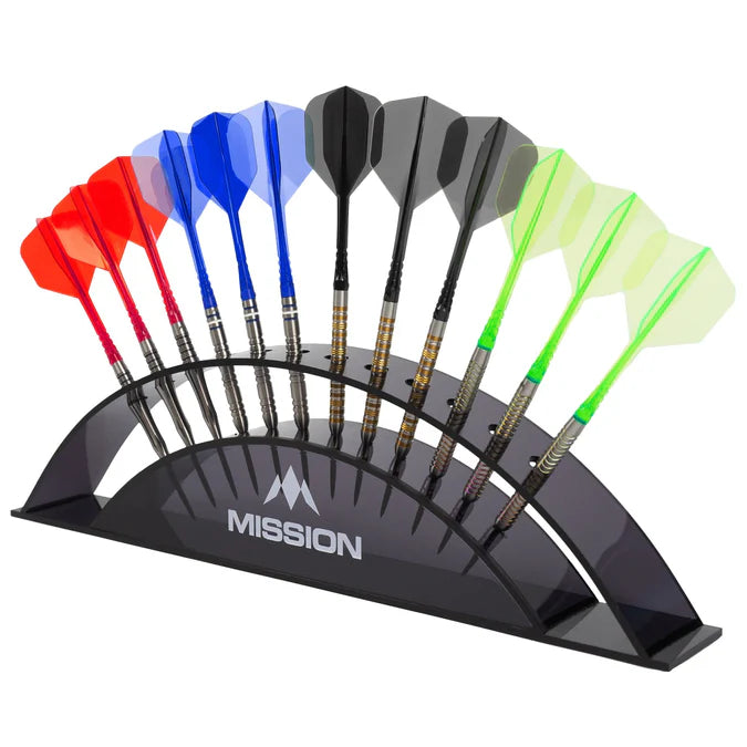 Mission Station 12 Black Acrylic Darts Display Arc