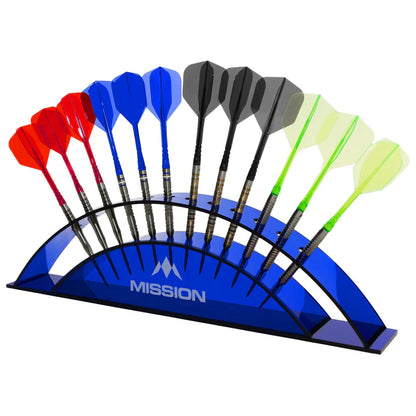 Mission Station 12 Blue Acrylic Darts Display Arc