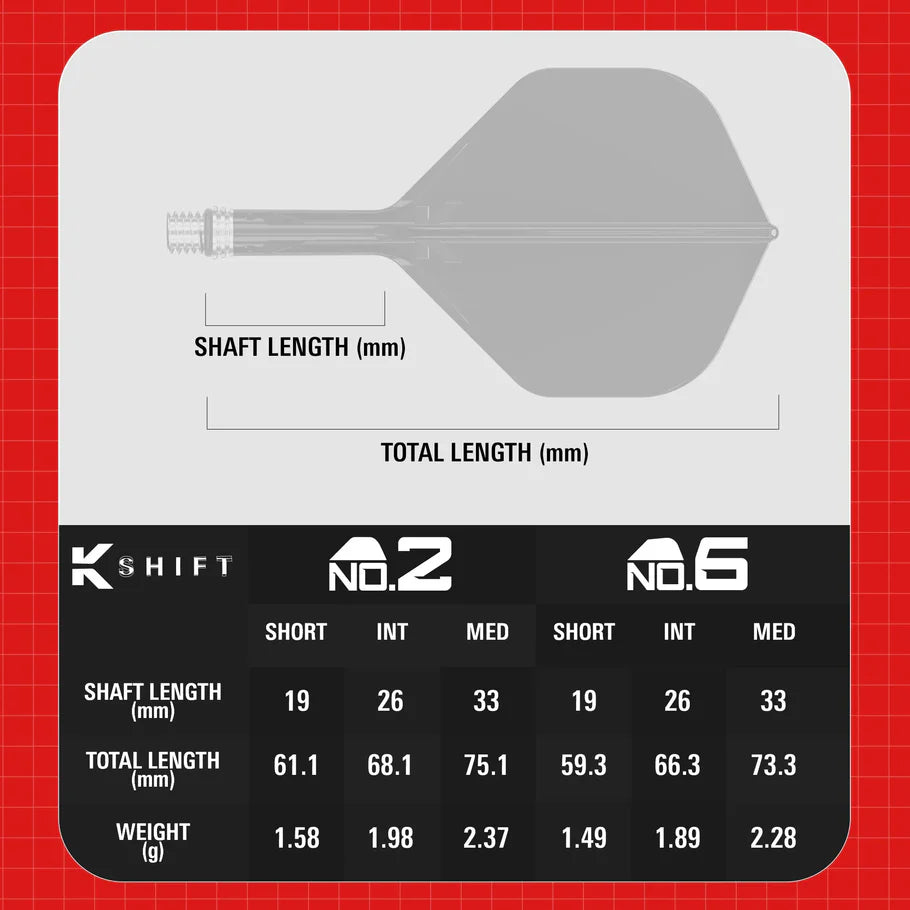 Target K-Shift Black No6 Spinning Integrated Flight & Shaft
