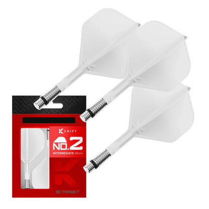 Target K-Shift White No2 Spinning Integrated Flight & Shaft