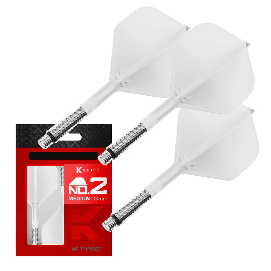 Target K-Shift White No2 Spinning Integrated Flight & Shaft