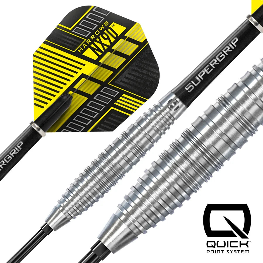 Harrows NX90 Bomb 90% Tungsten Quick Point Steel Tip Dart Set