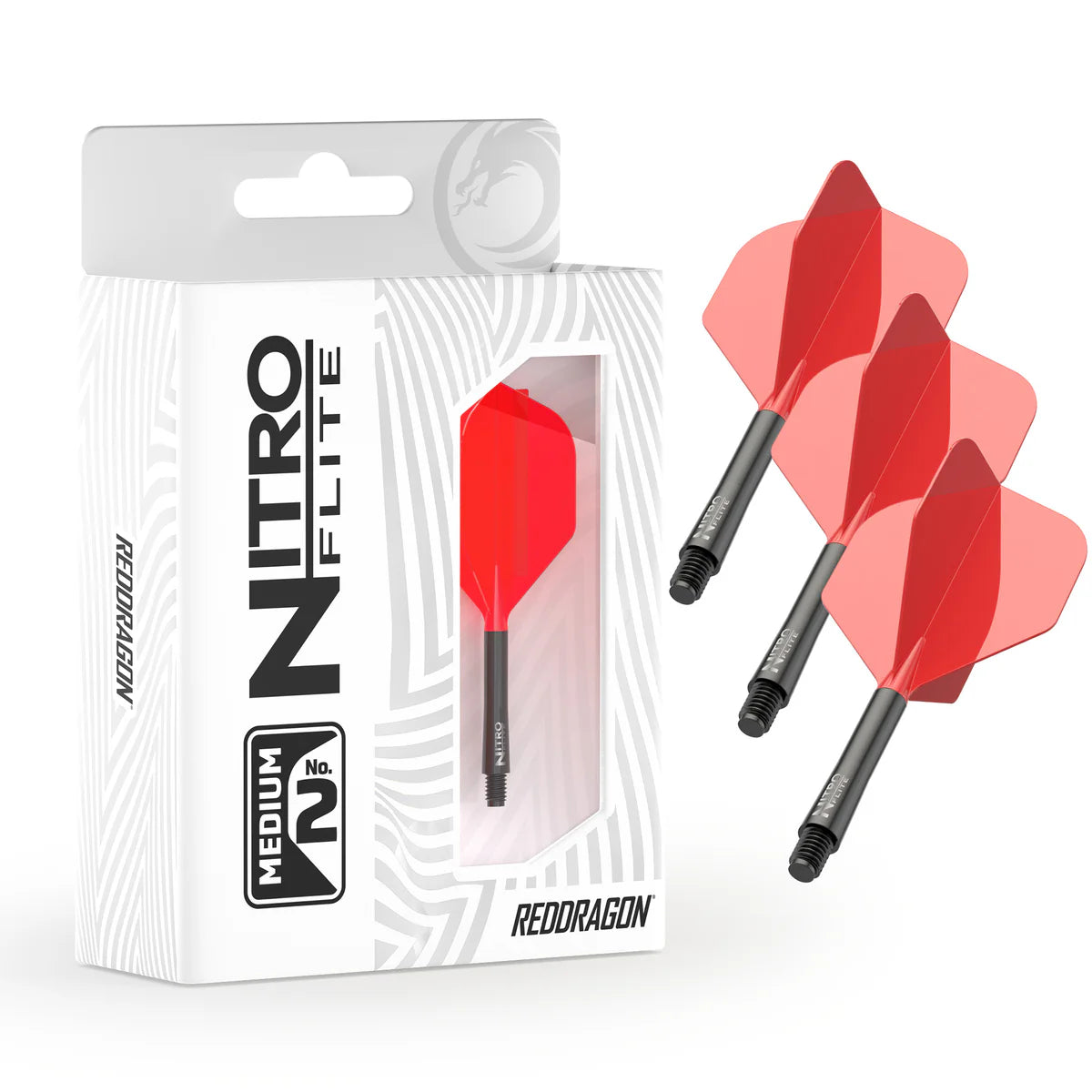 Red Dragon Nitro Flite Black Shaft and Red Flight