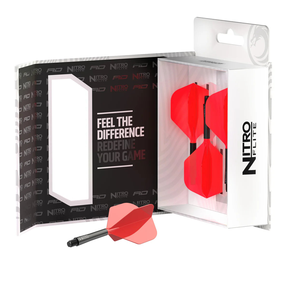 Red Dragon Nitro Flite Black Shaft and Red Flight