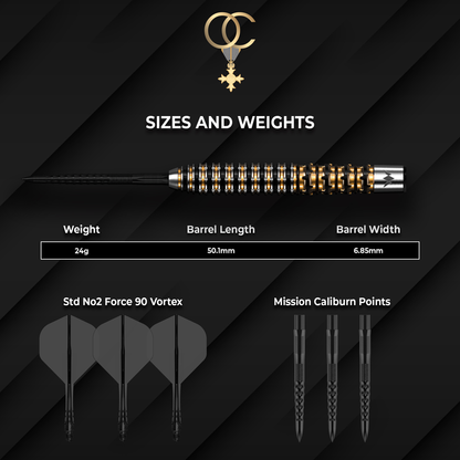 Mission Olly Croft OBE Limited Edition Commemorative 95% Tungsten Steel Tip Dart Set