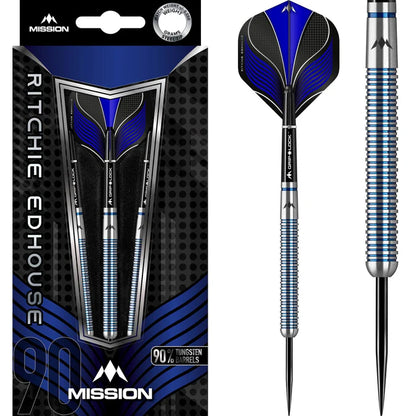 Mission Ritchie Edhouse Blue 90% Tungsten Steel Tip Dart Set