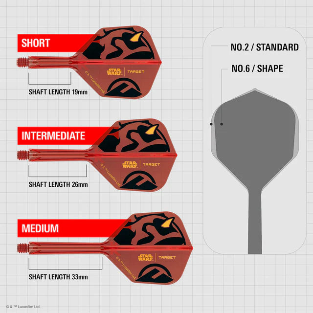 Target Star Wars™ K-Flex Darth Maul No6 Dart Flights