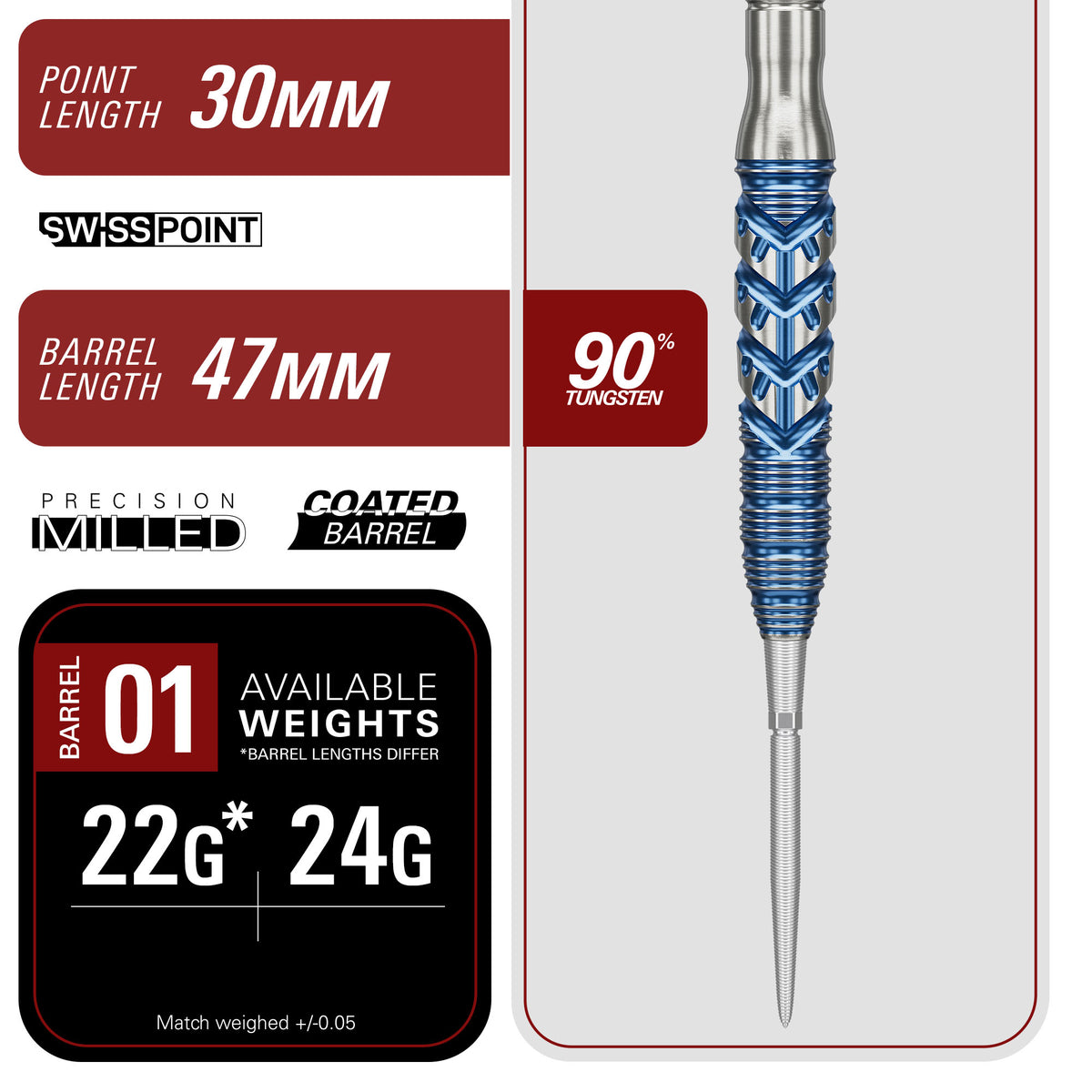 Target Japan Toru Suzuki Sereno G3 90% Tungsten Swiss Point Steel Tip Dart Set