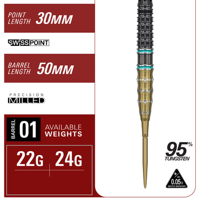 Target Japan Mikuru Suzuki The Miracle Gen 7.5 95% Tungsten Swiss Point Steel Tip Dart Set