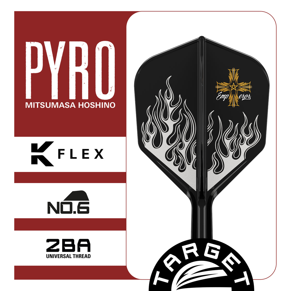 Target Japan K-Flex Mitsumasa Hoshino Pyro G2 No6 Dart Flights