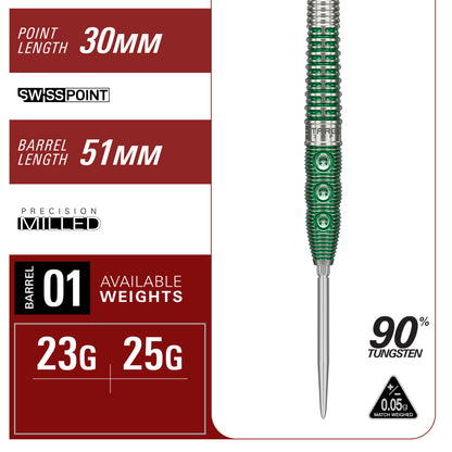 Target Japan Motomu Sakai Xeno Gen 1 90% Tungsten Swiss Point Steel Tip Dart Set