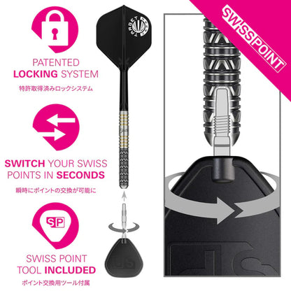 Target Japan Beau Greaves Japan Edition 90% Tungsten Swiss Point Steel Tip Dart Set