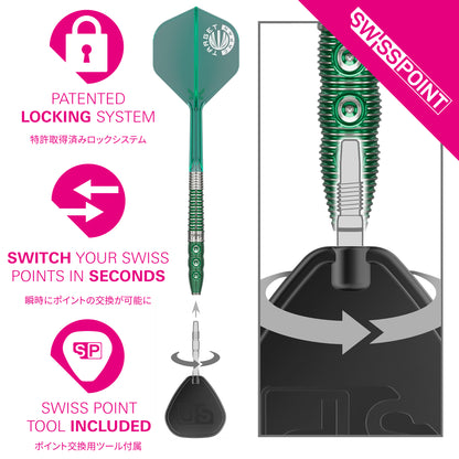 Target Japan Motomu Sakai Xeno Gen 1 90% Tungsten Swiss Point Steel Tip Dart Set