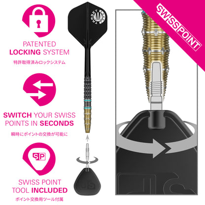 Target Japan Mikuru Suzuki The Miracle Gen 7.5 95% Tungsten Swiss Point Steel Tip Dart Set