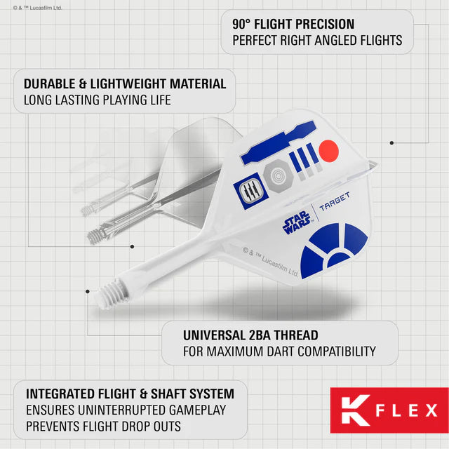 Target Star Wars™ K-Flex R2-D2 No6 Dart Flights