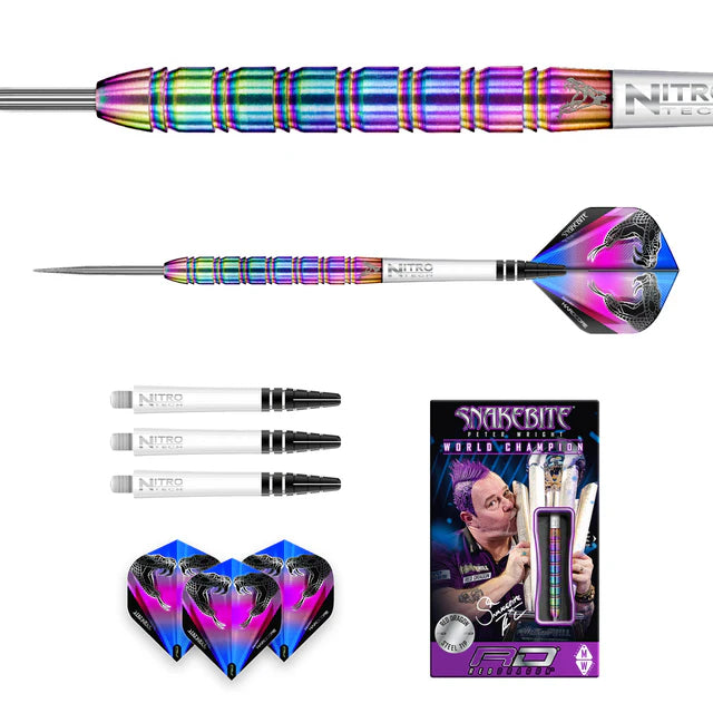Red Dragon Peter Wright Snakebite 1 90% Tungsten Steel Tip Dart Set