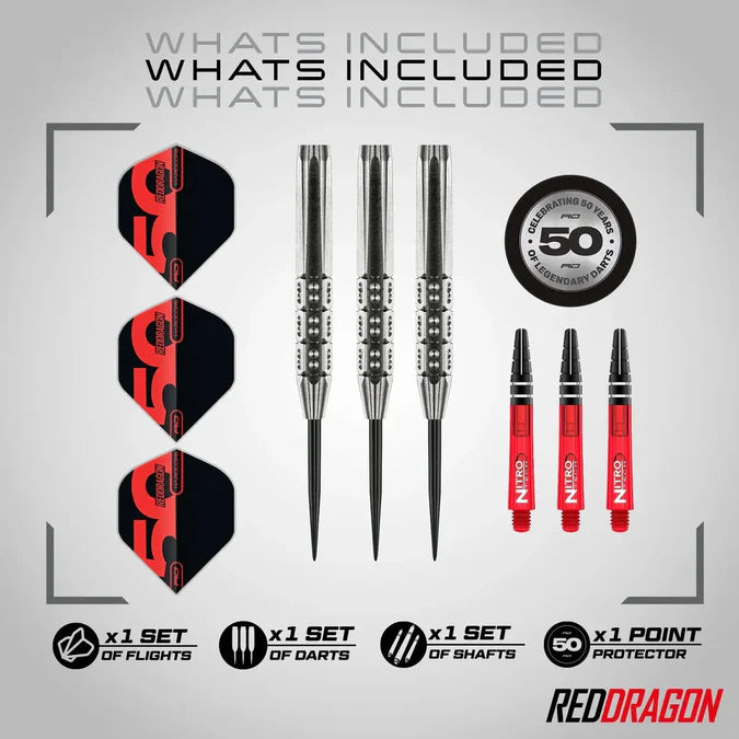 Red Dragon Hexoset 3 90% Tungsten Steel Tip Dart Set