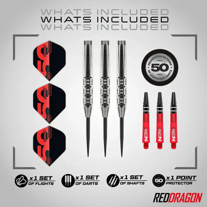 Red Dragon Hexoset 3 90% Tungsten Steel Tip Dart Set