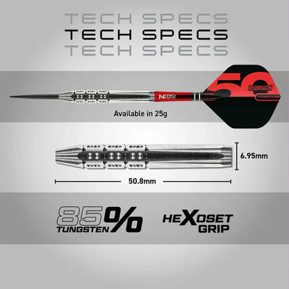Red Dragon Hexoset 3 90% Tungsten Steel Tip Dart Set