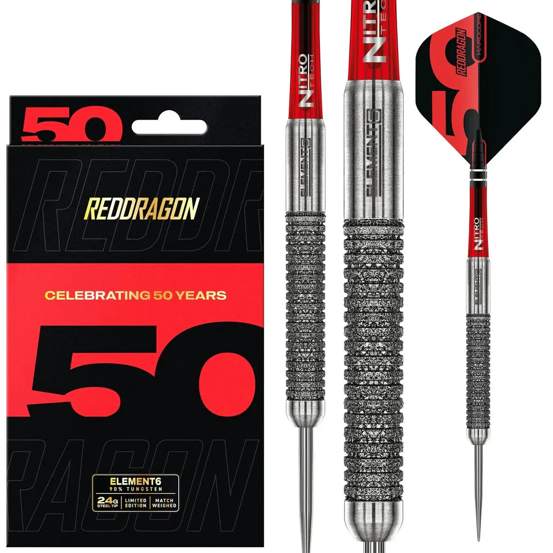 Red Dragon Element 6B 90% Tungsten Steel Tip Dart Set