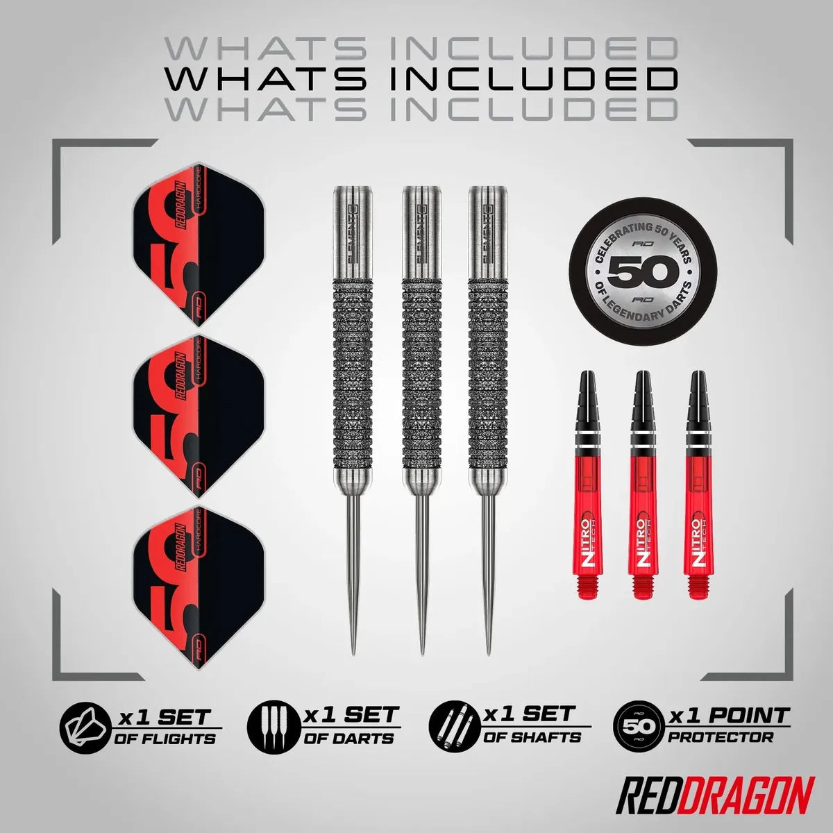 Red Dragon Element 6B 90% Tungsten Steel Tip Dart Set