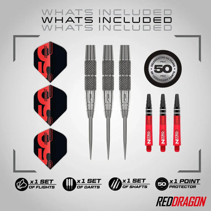 Red Dragon Grizzly 2 85% Tungsten Steel Tip Dart Set