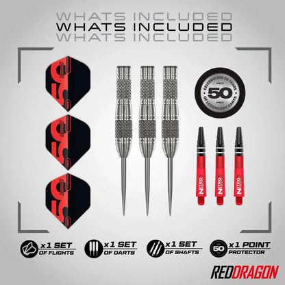Red Dragon Grizzly 4 85% Tungsten Steel Tip Dart Set