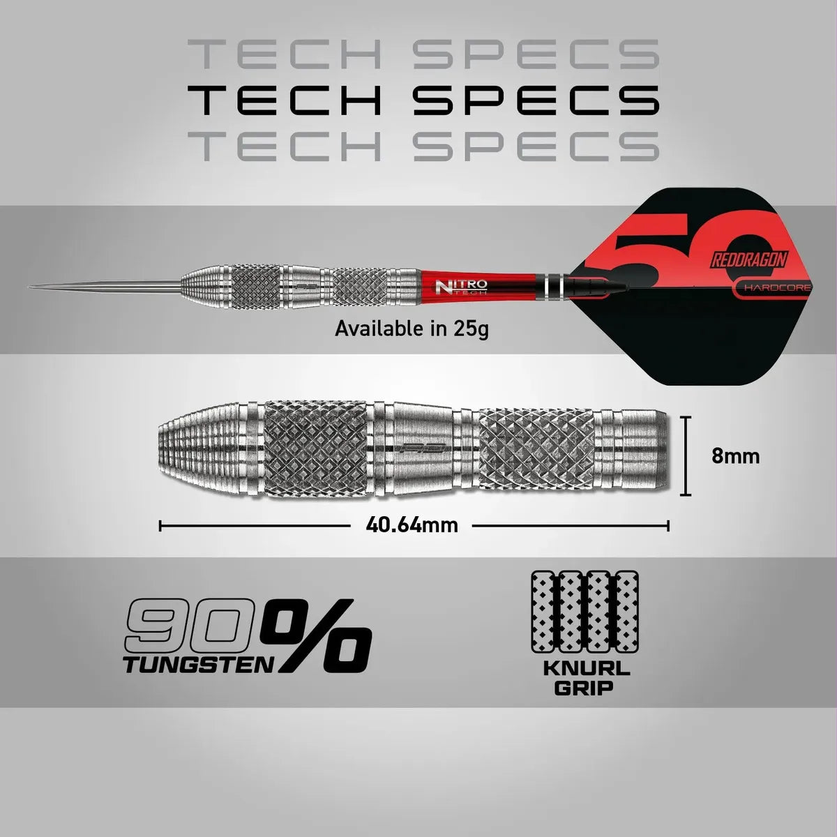 Red Dragon Grizzly 4 85% Tungsten Steel Tip Dart Set