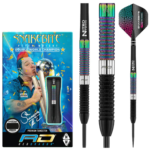 Red Dragon Peter Wright World Champion Diamond Edition 90% Tungsten Steel Tip Dart Set