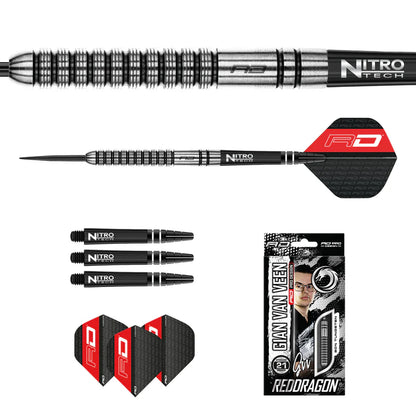 Red Dragon Gian Van Veen 90% Tungsten Steel Tip Dart Set
