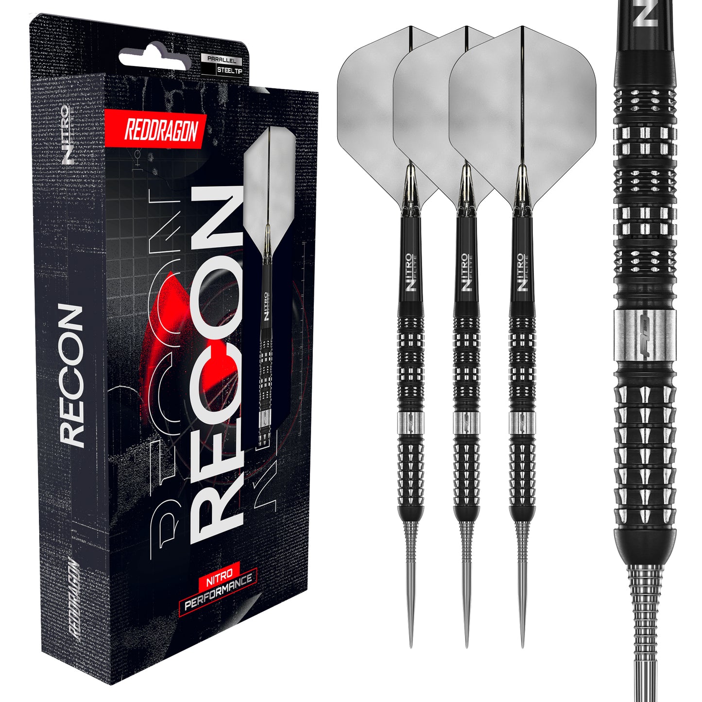 Red Dragon Recon Parallel 90% Tungsten Steel Tip Dart Set