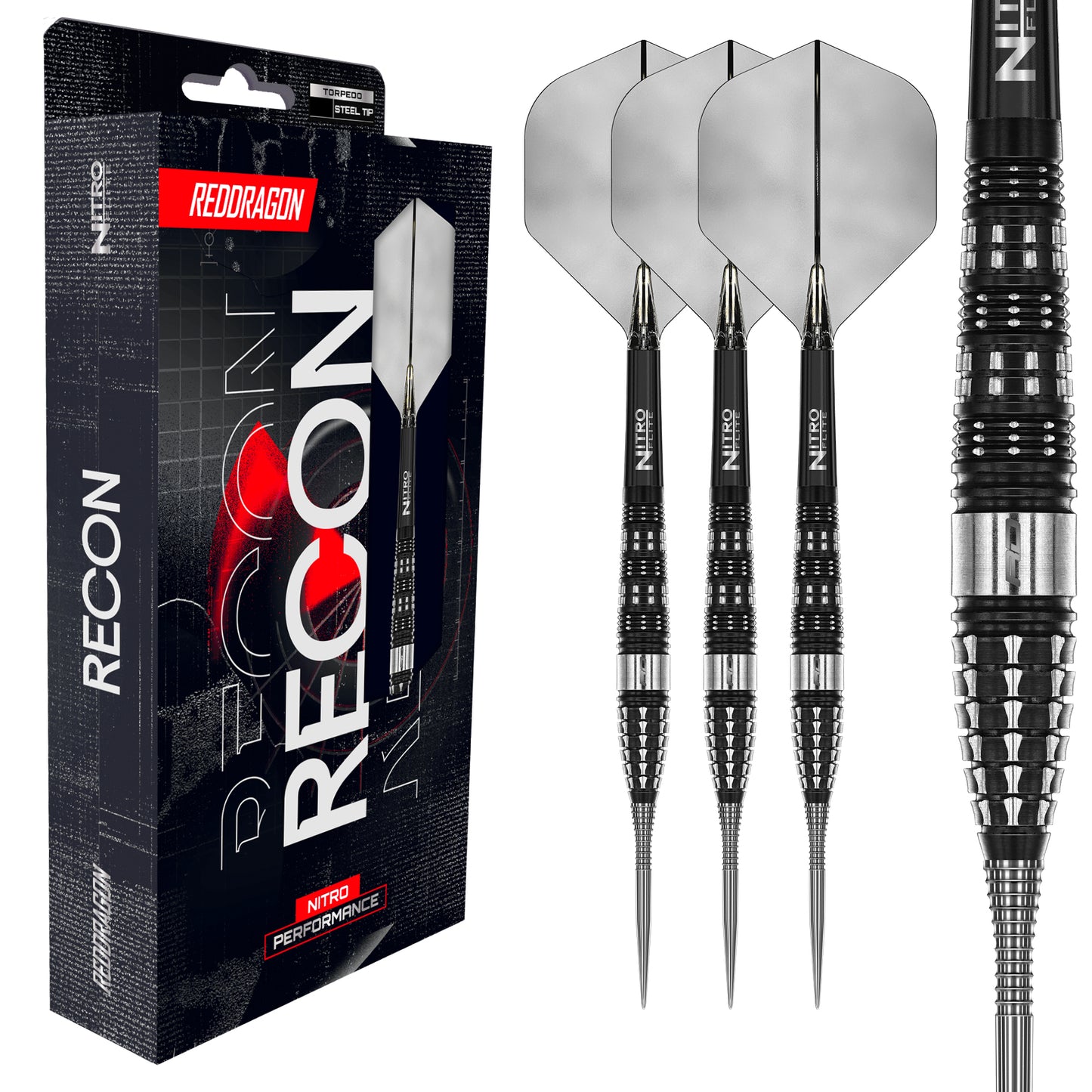Red Dragon Recon Torpedo 90% Tungsten Steel Tip Dart Set