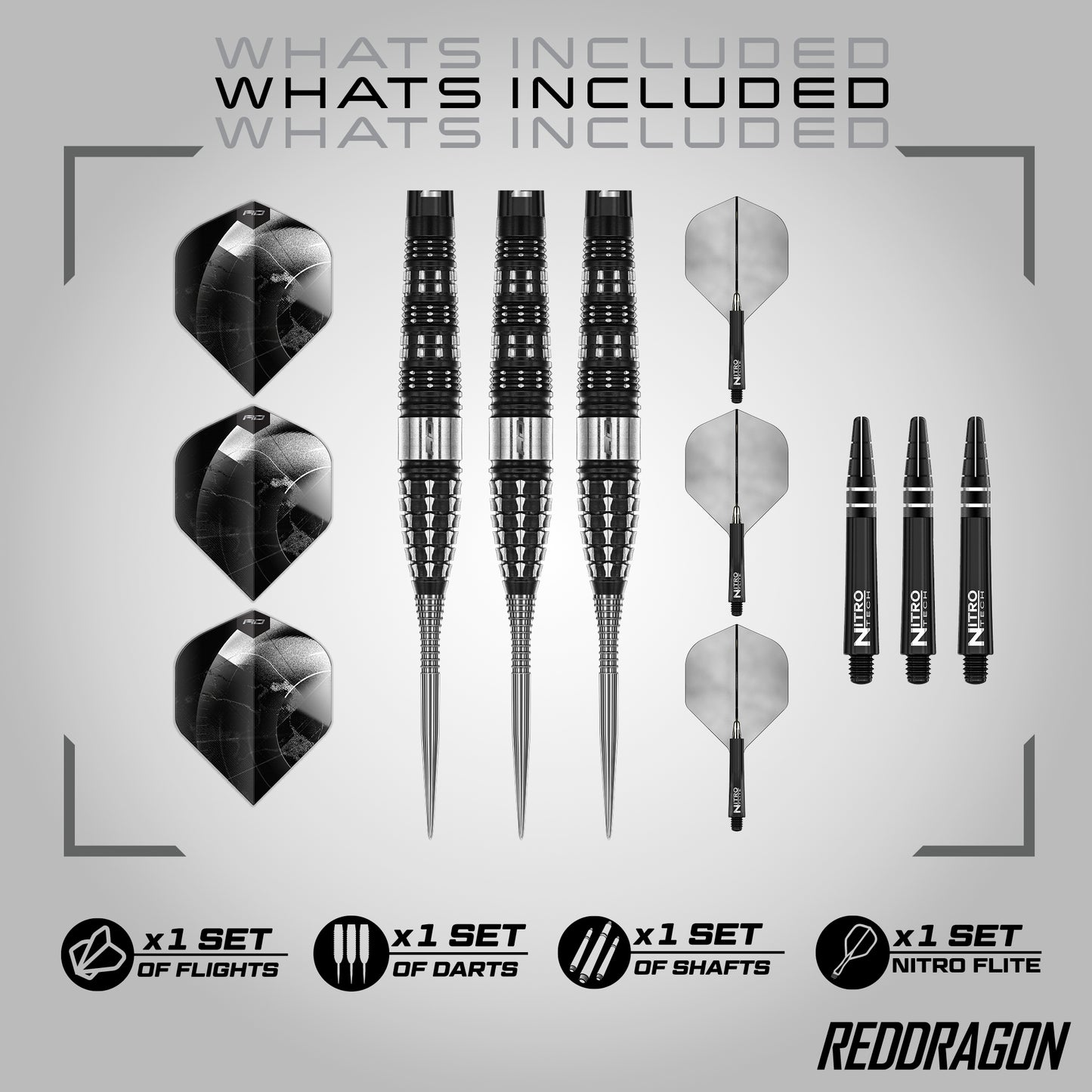Red Dragon Recon Torpedo 90% Tungsten Steel Tip Dart Set