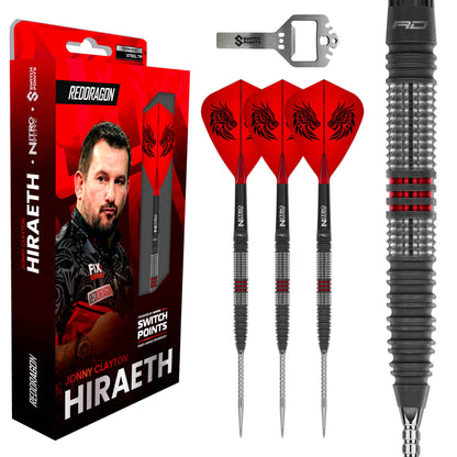 Red Dragon Jonny Clayton Hiraeth Switch Point Steel Tip Dart Set