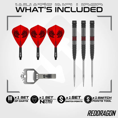 Red Dragon Jonny Clayton Hiraeth Switch Point Steel Tip Dart Set