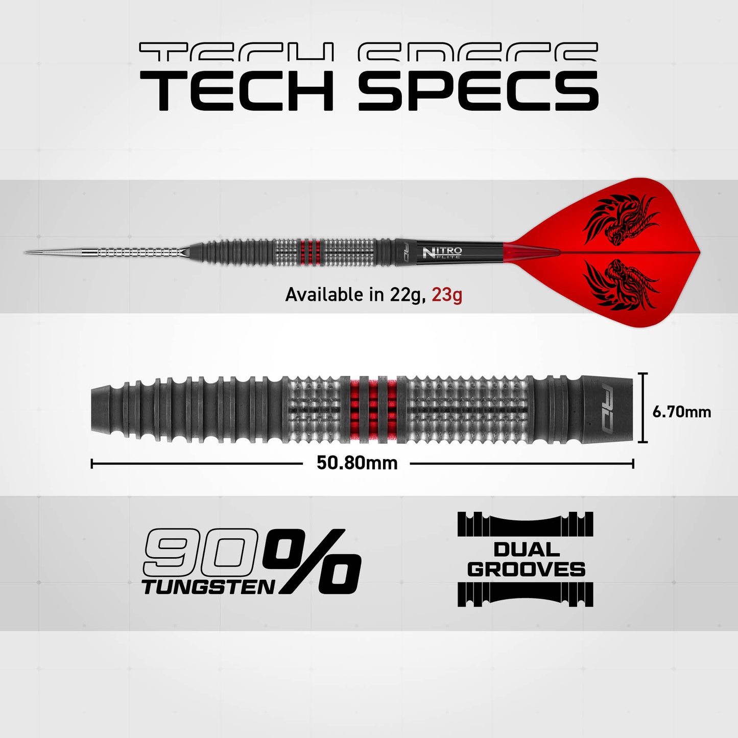 Red Dragon Jonny Clayton Hiraeth Switch Point Steel Tip Dart Set