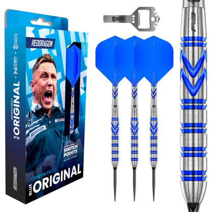 Red Dragon Gerwyn Price Original Switch Point Steel Tip Dart Set