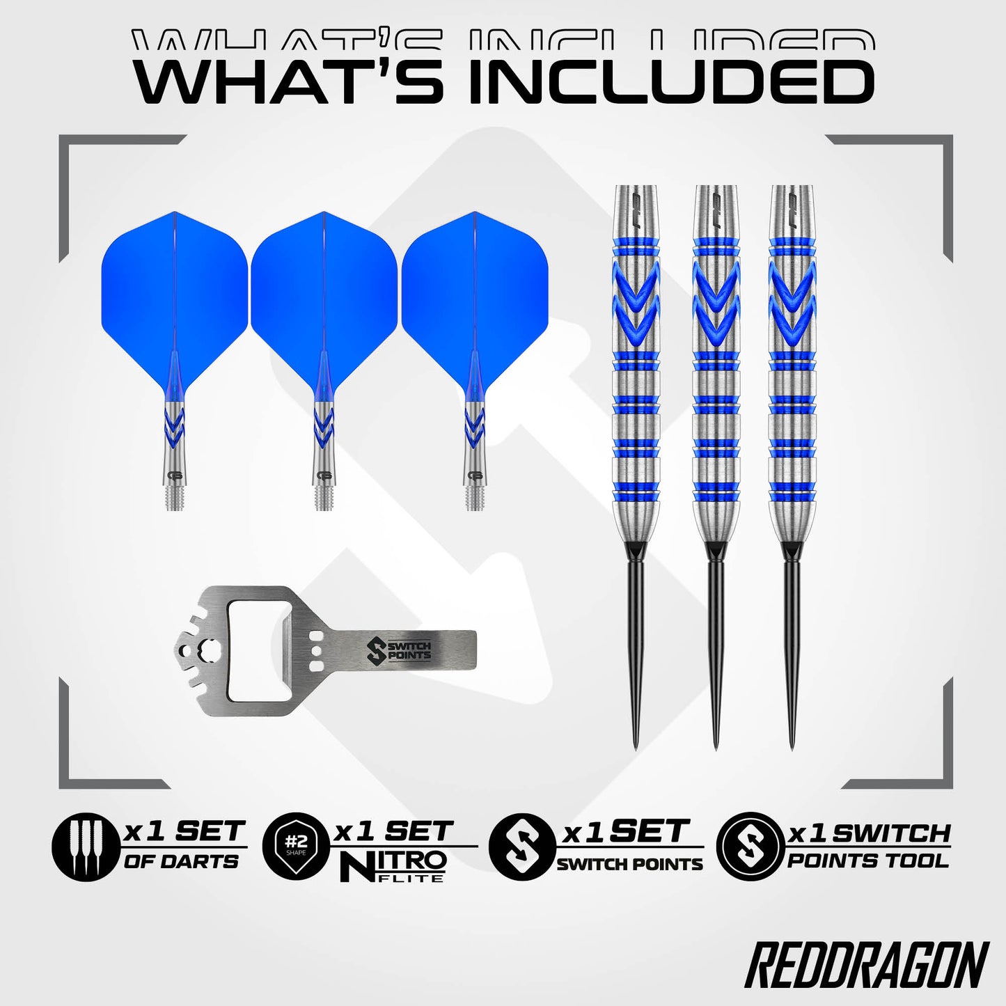 Red Dragon Gerwyn Price Original Switch Point Steel Tip Dart Set