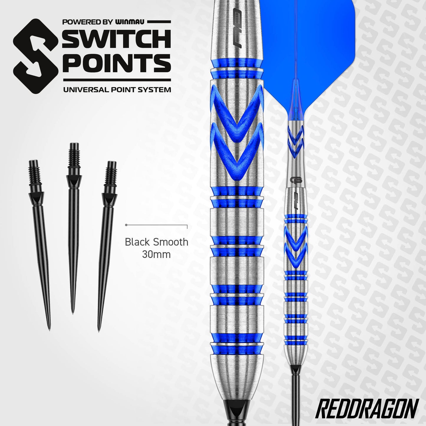 Red Dragon Gerwyn Price Original Switch Point Steel Tip Dart Set