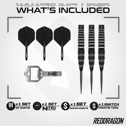 Red Dragon Sable Bomb Steel Tip Dart Set